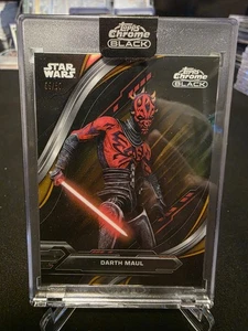 2024 Topps Star Wars Chrome Black Encased Animated SP /50 Darth Maul #SP-9 - Picture 1 of 2