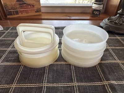 Tupperware Hamburger Patty Press 882 With Extra Presses - Image 1 of 4