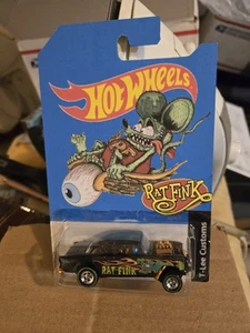 Custom painted hot wheel. Custom wheels custom card. 55 Chevy, belair Gasser. - Picture 1 of 7