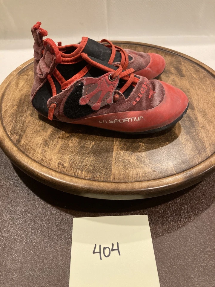 Zapatos rojos de escalada La Sportiva StickIt para niños talla EE. UU. 12-13 UE 30-31 chile amapola Foto 1 de 4
