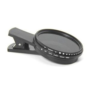 52mm Phone ND ND2 to ND400 Clip-on Variable Neutral Density for Phone6359 - Picture 1 of 7