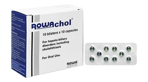 Rowachol 100 cápsulas trastornos biliares hepato colelitiasis y cálculos biliares - Imagen 1 de 3