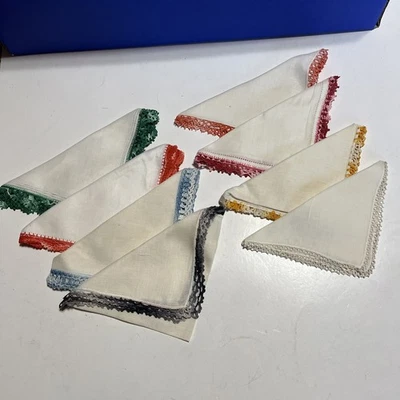 Lote de 8 pañuelos de ganchillo tatuados y de colección para mujer MCM Foto 1 de 4