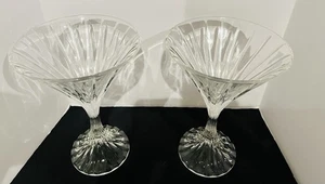 (2) Mikasa Park Lane Cristallo Martini Bicchieri Calici 6 7/8" - Foto 1 di 4