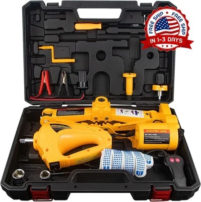 Gato de tijera eléctrico para coche de 3 toneladas y 12 V con llave de impacto Foto 1 de 4