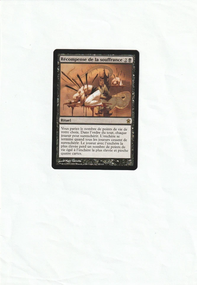 Récompense de la Souffrance-Libérateurs de Kamigawa edition 2005-Magic TG-NM - Photo 1/1