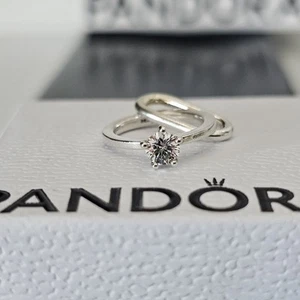 New Pandora ME Collection Marry Me Wedding Ring Cz Double Link 792525 Free Post - Picture 1 of 16