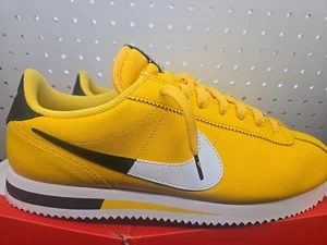 Nike Cortez NBA SE Yellow White Running Shoes CI1047-700 Mens Size 12 Rare Read - Picture 1 of 11