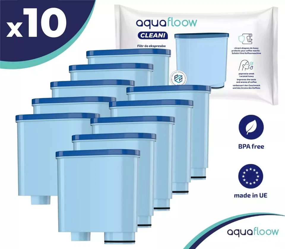 AQUAFLOOW 10x Wasserfilter ersatz von Philips AquaClean CA6903 für Saeco und Philips