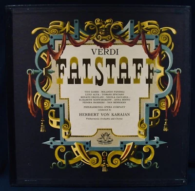 VERDI-FALSTAFF-Karajan-Near Mint 3 Album Box Set-ANGEL #3552 C/L-Made In England - Image 1 of 3