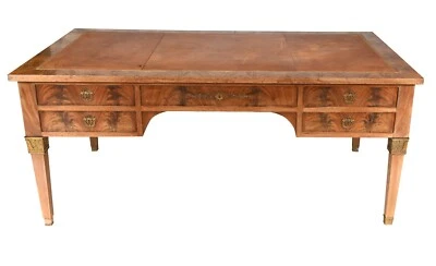 Escritorio antiguo French Bureau Plat Napoleón III 1890 Foto 1 de 4