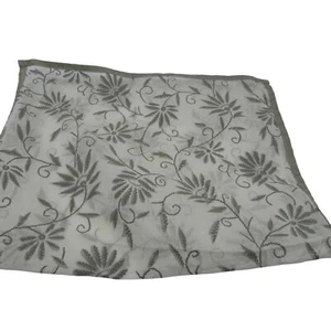 Set of 4 Pier 1 Imports Green Sheer Floral Cotton Napkins 13" x 19" India - Picture 1 of 7