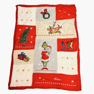 Pottery Barn Kids KILIAN Dr. Seuss's The Grinch Holiday Heirloom Baby Blanket - Image 1 of 4