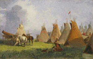 John Mix Stanley: Camp of the Red River Hunters: impresión artística de calidad de archivo - Imagen 1 de 2