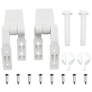 2PCS Universal White Plastic Toilet Seat Hinge Replacement Toilet Seat Hinge ... - Picture 1 of 5