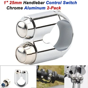 Interruptores de manillar de 1" 25 mm 2 botones bocina señal de giro control de luz para Harley - Imagen 1 de 10