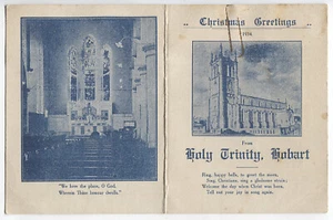 TASMANIA • 1934 • "Christmas Greetings" program from HOLY TRINITY, HOBART - Picture 1 of 2