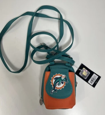 RARE NEW OLD STOCK Charm14 NFL Miami Dolphins Crossbody Mini Handbag Accessory - Image 1 of 4