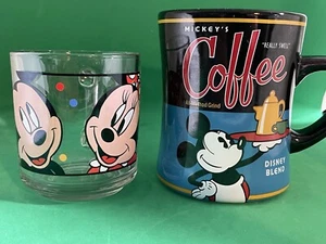 DISNEY Theme Park Mickey's Coffee and Mickey and Minnie Clear Coffee Cup - Picture 1 of 13