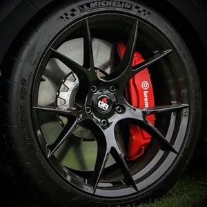19'' Project6GR 10 Gloss Black Concave Spun Forged Staggered Wheels Shelby GT350 - Picture 1 of 14