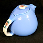 Hall Rose Parade Blue Tea Pot Hall's Superior Quality Kitchenware 1259 1940s