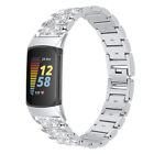 Bracelet de montre pour femmes Fitbit Charge 6 5 bracelet brillant bracelet en acier inoxydable
