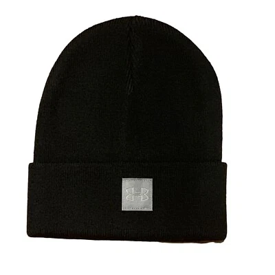 Under Armour Medio Tiempo Clásico Puño Negro Invierno Gorro Mujer Sombrero Gorra OSFM Foto 1 de 4