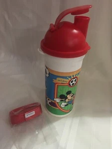 TUPPERWARE *NEW* Mickey Thirstbreak Tumbler Pour Spout Seal Carry Strap Kids - Picture 1 of 12