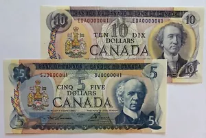 ⭐️Low Serial Numbered⭐️ 1972 $5 & 1971 $10 Notes⭐️ Ch UNC Matched Numbers SCARCE - Picture 1 of 7