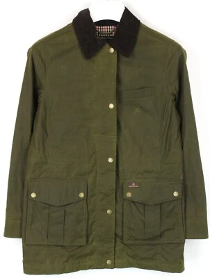 Brooks Brothers Jacket Women UK 10 Lightweight Waxed Look Cord Collar - Image 1 of 4