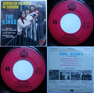 THE KINKS DEDICATED FOLLOWER OF FASHION 1966 4-TRCKS EP UNIQ FRANCE PRESS ONLY!! - Image 1 of 4