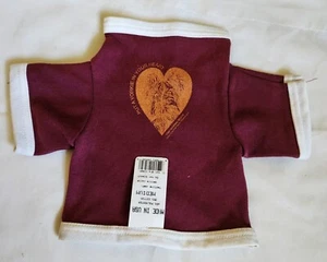 Yorkie Rescue Dog Shirt Size Medium NWT Burgandy - Picture 1 of 3