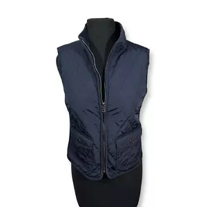 EUC Talbots Quilted Puffer Vest Pockets Full Zip Sleeveless Womens Small Petite - Picture 1 of 7