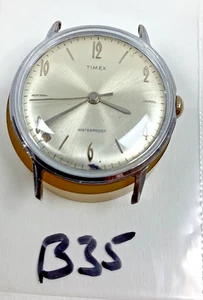 Vintage 1965 Timex Marlin Silver Dial Watch Running M24 Spares Repair READ - Picture 1 of 11