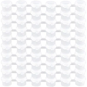 10 Tiras 60 Ollas Ollas de Pintura Vacías Blanco Taza de Pintura Tira de Pintura Almacenamiento4871 - Imagen 1 de 6