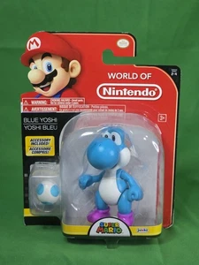 Nintendo Azul Yoshi Super Mario 4 Pulgadas Figura Jakks 2017 Serie 2-4 NUEVO - Imagen 1 de 5