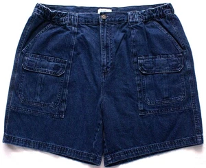 Croft & Barrow Hiking Trail Cargo Shorts, Blue Denim, Men's 40, Elastic-Waist - Picture 1 of 3