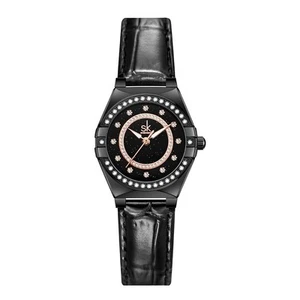 SK Fashion Women Watches with Crystal Diamond Ladies Dress Watch with Genuine... - Picture 1 of 7