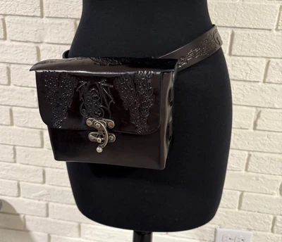 Bolsa de Cuero Medieval Renacimiento Dragón Cinturón Bolso Cosplay Cintura Bolsa con Cerradura Foto 1 de 4