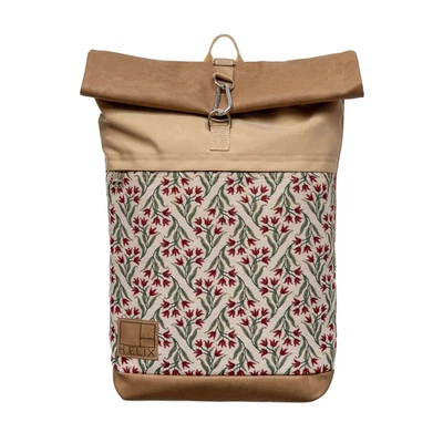 Rolltop-Rucksack mit Blumenmotiv.  - Bild 1 von 4