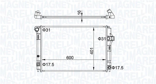 MAGNETI MARELLI Radiateur, refroidissement du moteur pour TOYOTA - Photo 1/1