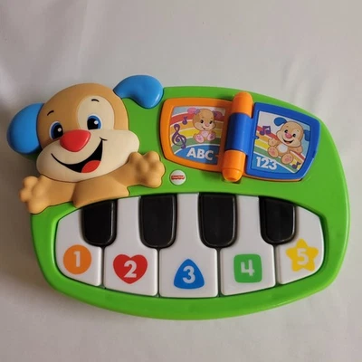 Fisher-Price Ríe y Aprende Cachorros Piano Juguete Electrónico 123's ABC's 2015 Mattel Foto 1 de 4