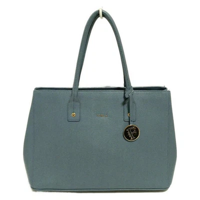 Auténtico bolso de mano FURLA Linda G6451 de cuero azul Foto 1 de 4