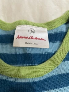 Hannah Anderson Sweater Dress Size 110 5/6 Mixed Pattern - Picture 1 of 5