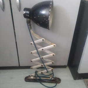 Large Vintage Old Industrial Scissor Lamp Loft Urban Decor - Picture 1 of 22