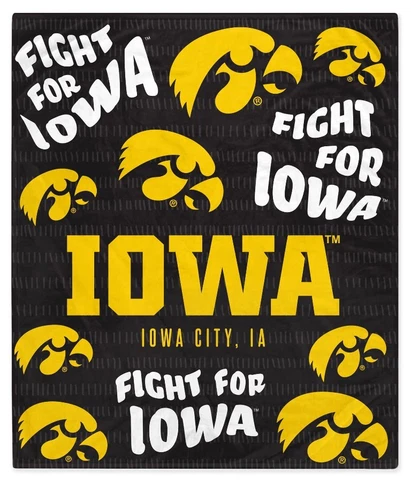 Iowa Hawkeyes NCAA 60'' x 70'' Hometown Logo Fleece Blanket - W16051177323 Cover
