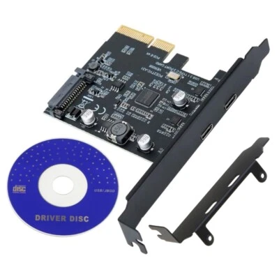 1PC PCI-E 4X PCI-Express to USB 3.2 Gen2 Type C Port Expansion Card Asm3142 - Image 1 of 4