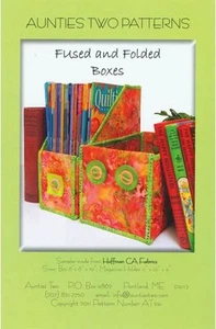 "FUSED AND FOLDED BOXES" Aunties Two Patterns .... quilt/sew pattern - Imagen 1 de 2
