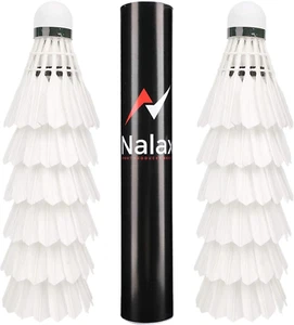 Badminton Birdie, Confezione Da 12 Volani Professionali in Piuma D'Anatra Con Gr - Foto 1 di 12