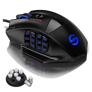 UtechSmart Venus Gaming Mouse RGB Wired 16400 DPI High Precision Laser Progra...